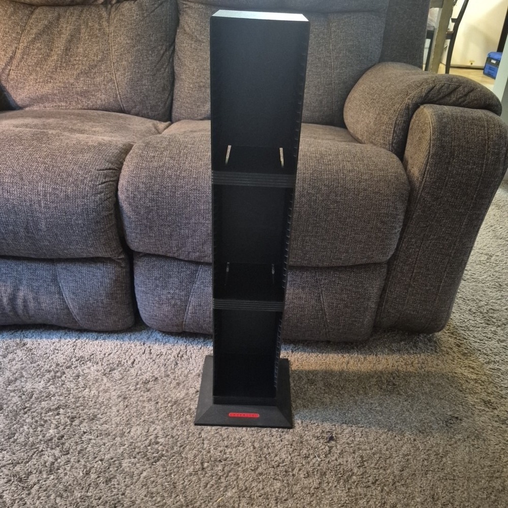 Laserline 50 CD Media Storage Tower Organizer Display Rack Holder Black 29" Tall